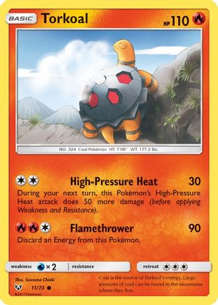 Torkoal (011/73) [Shining Legends] Reverse Holofoil - Common