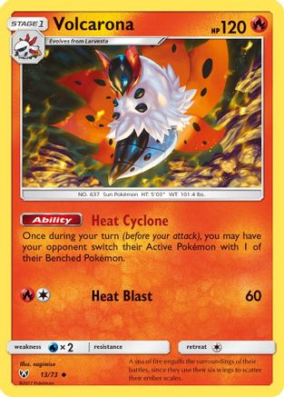 Volcarona (013/73) [Shining Legends] Reverse Holofoil - Uncommon