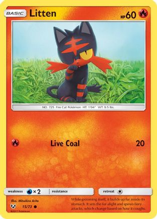 Litten (015/73) [Shining Legends] Reverse Holofoil - Common