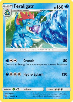 Feraligatr (020/73) [Shining Legends] Reverse Holofoil - Uncommon