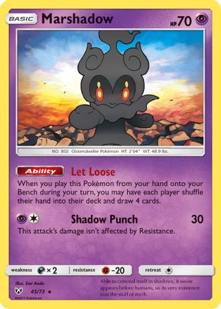 Marshadow (045/73) [Shining Legends] Holofoil - Holo Rare