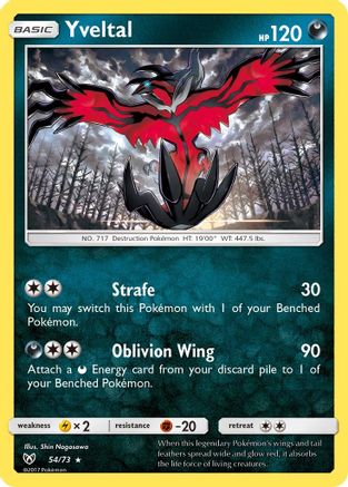 Yveltal (054/73) [Shining Legends] Reverse Holofoil - Holo Rare