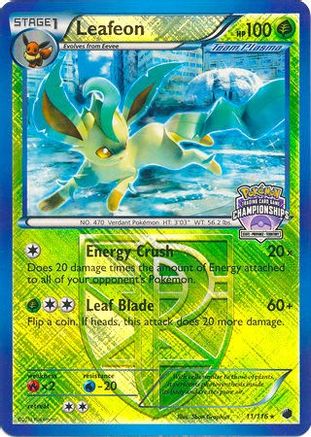 Leafeon (State Championships) (011/116) [League & Championship Cards] Reverse Holofoil - Promo
