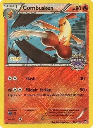 Combusken (Arena Cup Championships) [Staff] (13/111) [League & Championship Cards] Reverse Holofoil - Promo