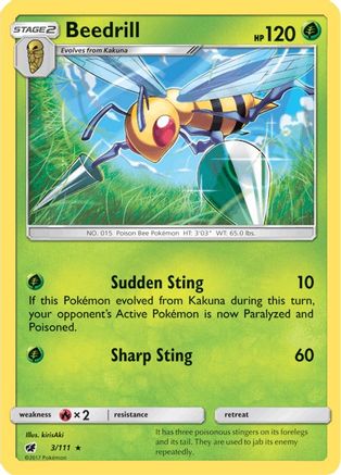 Beedrill (3/111) [SM  Crimson Invasion] - Rare
