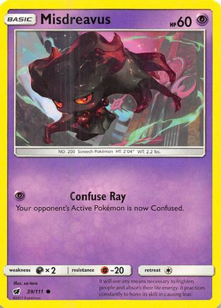 Misdreavus (039/111) [SM  Crimson Invasion] Reverse Holofoil - Common