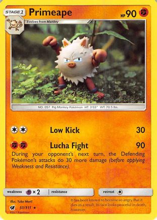 Primeape (051/111) [SM  Crimson Invasion] Reverse Holofoil - Rare