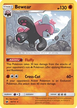 Bewear (056/111) [SM  Crimson Invasion] Reverse Holofoil - Holo Rare