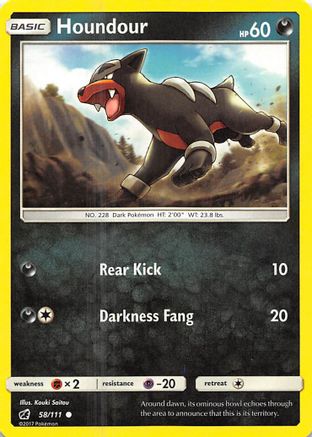 Houndour (058/111) [SM  Crimson Invasion] Reverse Holofoil - Common