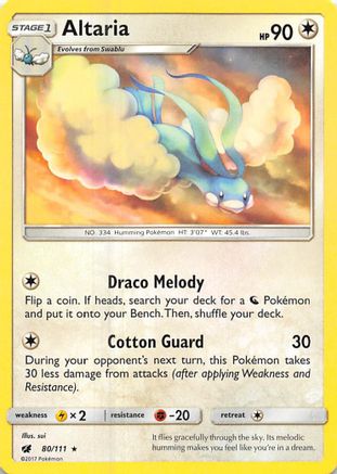 Altaria (080/111) [SM  Crimson Invasion] Reverse Holofoil - Rare