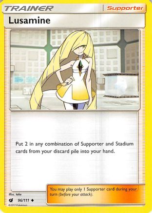 Lusamine (096/111) [SM  Crimson Invasion] Reverse Holofoil - Uncommon
