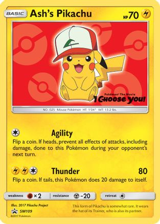 Ash's Pikachu (SM109/248) [SM Promos] - Promo