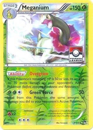 Meganium (Pokemon League) (003/122) [League & Championship Cards] Reverse Holofoil - Promo