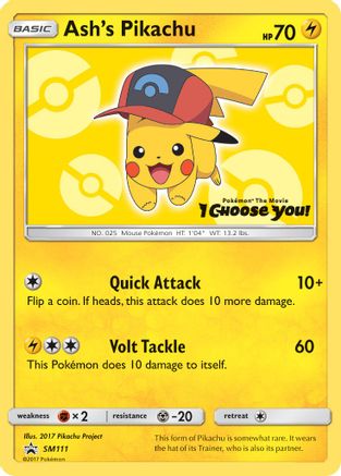 Ash's Pikachu (SM111/248) [SM Promos] - Promo