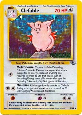 Clefable (Prerelease) (001) [WoTC Promo] Holofoil - Promo