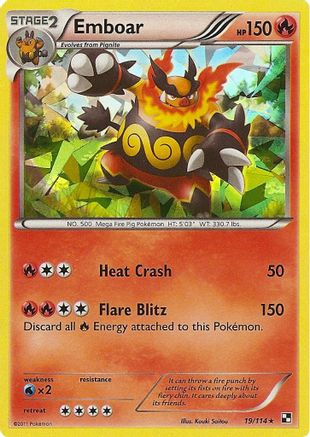 Emboar (Cracked Ice Holo) (19/114) [Deck Exclusives] Holofoil - Holo Rare