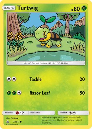 Turtwig (007/156) [SM  Ultra Prism] Reverse Holofoil - Common
