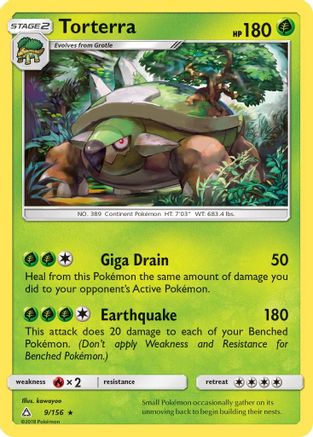 Torterra (009/156) [SM  Ultra Prism] Holofoil - Holo Rare
