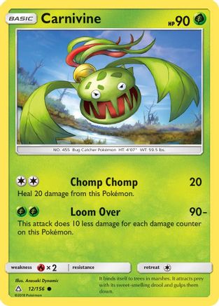 Carnivine (012/156) [SM  Ultra Prism] Reverse Holofoil - Common