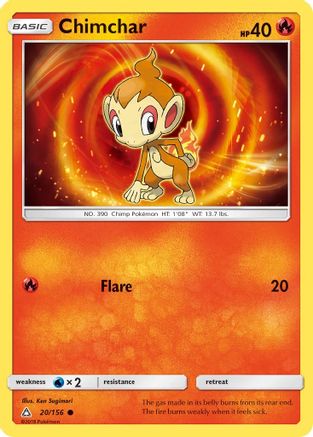 Chimchar (20/156) [SM  Ultra Prism] Reverse Holofoil - Common