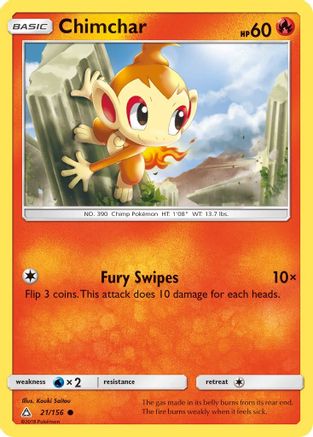 Chimchar (021/156) [SM  Ultra Prism] Reverse Holofoil - Common