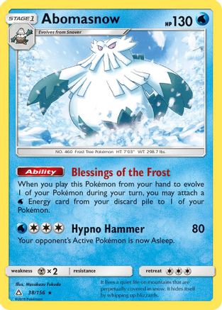 Abomasnow (38/156) [SM  Ultra Prism] Reverse Holofoil - Rare