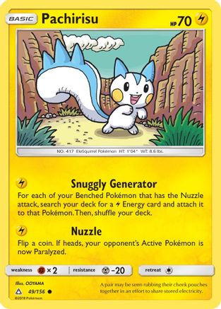 Pachirisu (049/156) [SM  Ultra Prism] Reverse Holofoil - Common