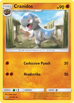 Cranidos (064/156) [SM  Ultra Prism] Reverse Holofoil - Uncommon