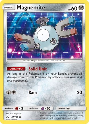 Magnemite (081/156) [SM  Ultra Prism] Reverse Holofoil - Common