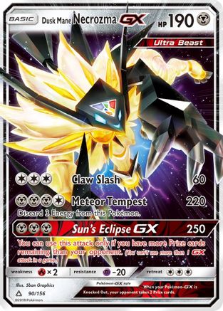 Dusk Mane Necrozma GX (090/156) [SM  Ultra Prism] Holofoil - Ultra Rare