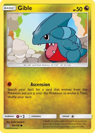 Gible (096/156) [SM  Ultra Prism] Reverse Holofoil - Common