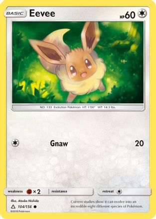 Eevee (104/156) [SM  Ultra Prism] Reverse Holofoil - Common