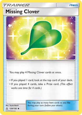 Missing Clover (129/156) [SM  Ultra Prism] - Uncommon