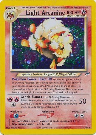 Light Arcanine (12/105) [Neo Destiny] Unlimited Holofoil - Holo Rare