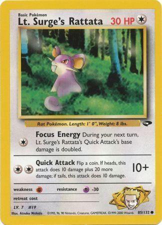 Lt. Surge's Rattata (085/132) [Gym Challenge] Unlimited - Common