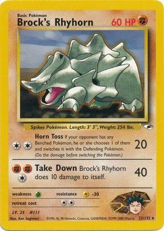 Brock's Rhyhorn (022/132) [Gym Heroes] Unlimited - Rare
