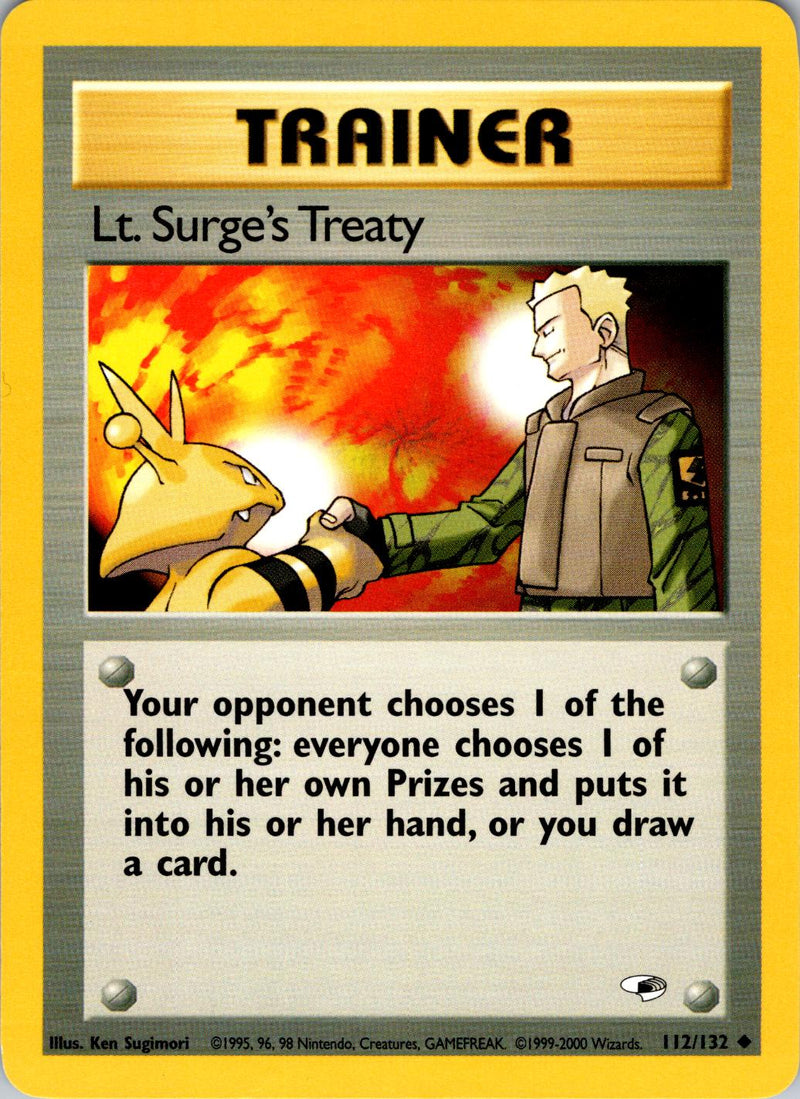 Lt. Surge's Treaty (112/132) [Gym Heroes] Unlimited - Uncommon