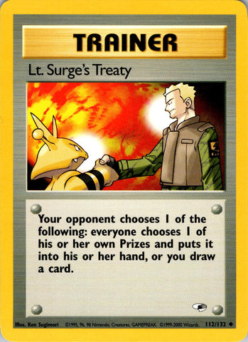 Lt. Surge's Treaty (112/132) [Gym Heroes] Unlimited - Uncommon