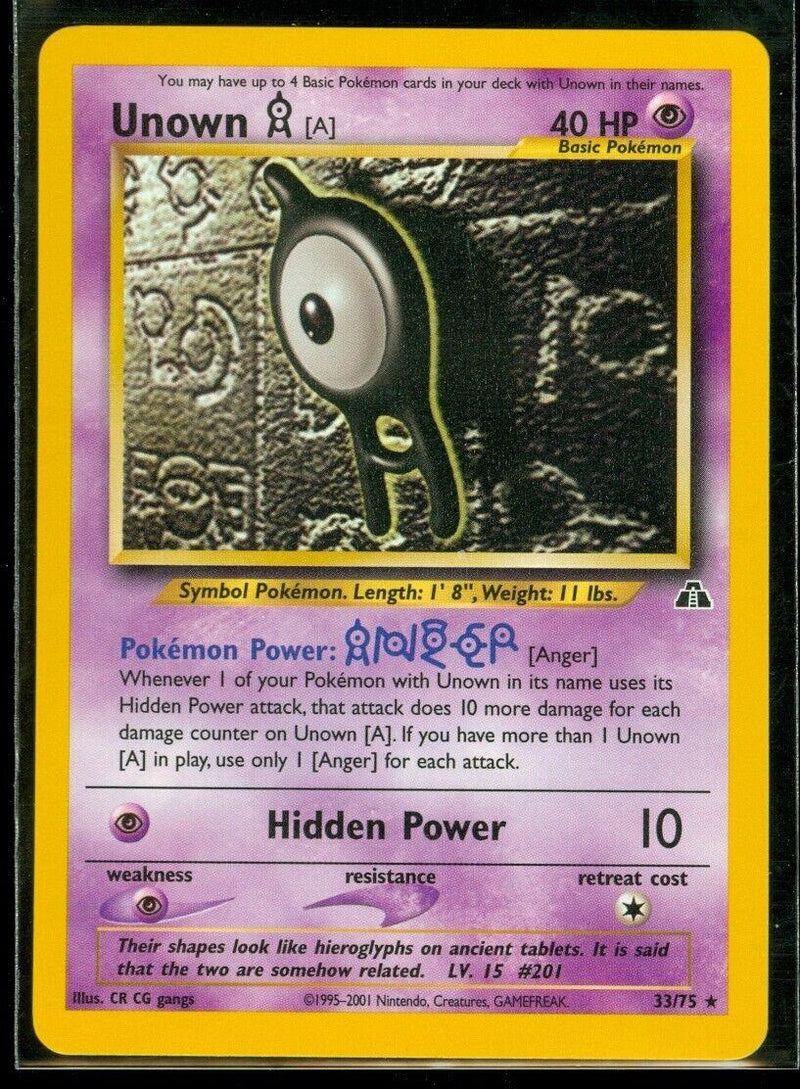 Unown [A] (33/75) [Neo Discovery] Unlimited - Rare