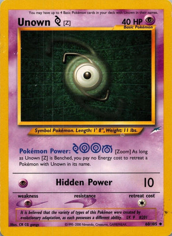 Unown [Z] (60/105) [Neo Destiny] Unlimited - Uncommon