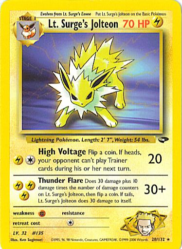 Lt. Surge's Jolteon (028/132) [Gym Challenge] Unlimited - Rare