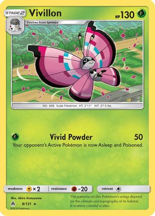 Vivillon (8/131) [SM  Forbidden Light] Reverse Holofoil - Rare