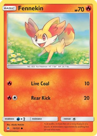 Fennekin (015/131) [SM  Forbidden Light] Reverse Holofoil - Common