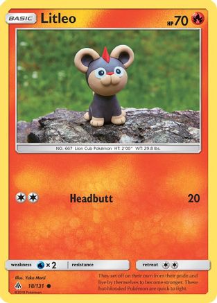 Litleo (018/131) [SM  Forbidden Light] Reverse Holofoil - Common
