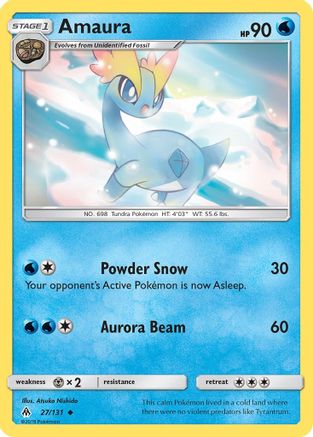 Amaura (027/131) [SM  Forbidden Light] Reverse Holofoil - Uncommon