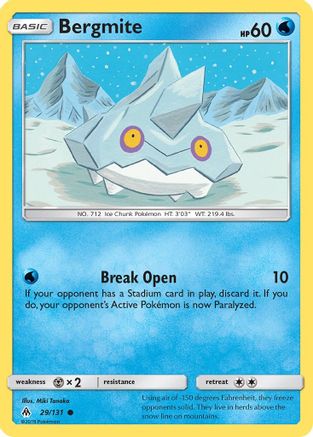 Bergmite (29/131) [SM  Forbidden Light] Reverse Holofoil - Common