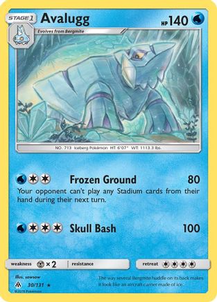 Avalugg (30/131) [SM  Forbidden Light] Reverse Holofoil - Rare