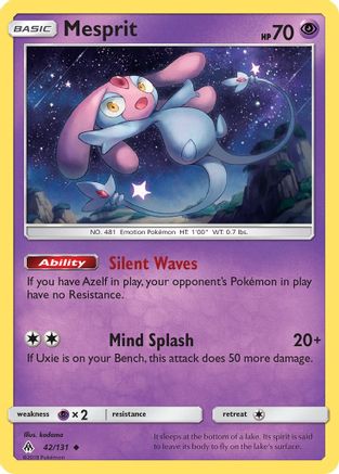 Mesprit (042/131) [SM  Forbidden Light] Reverse Holofoil - Uncommon