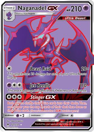 Naganadel GX (Full Art) (121/131) [SM  Forbidden Light] Holofoil - Ultra Rare