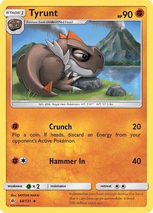 Tyrunt (068/131) [SM  Forbidden Light] Reverse Holofoil - Uncommon